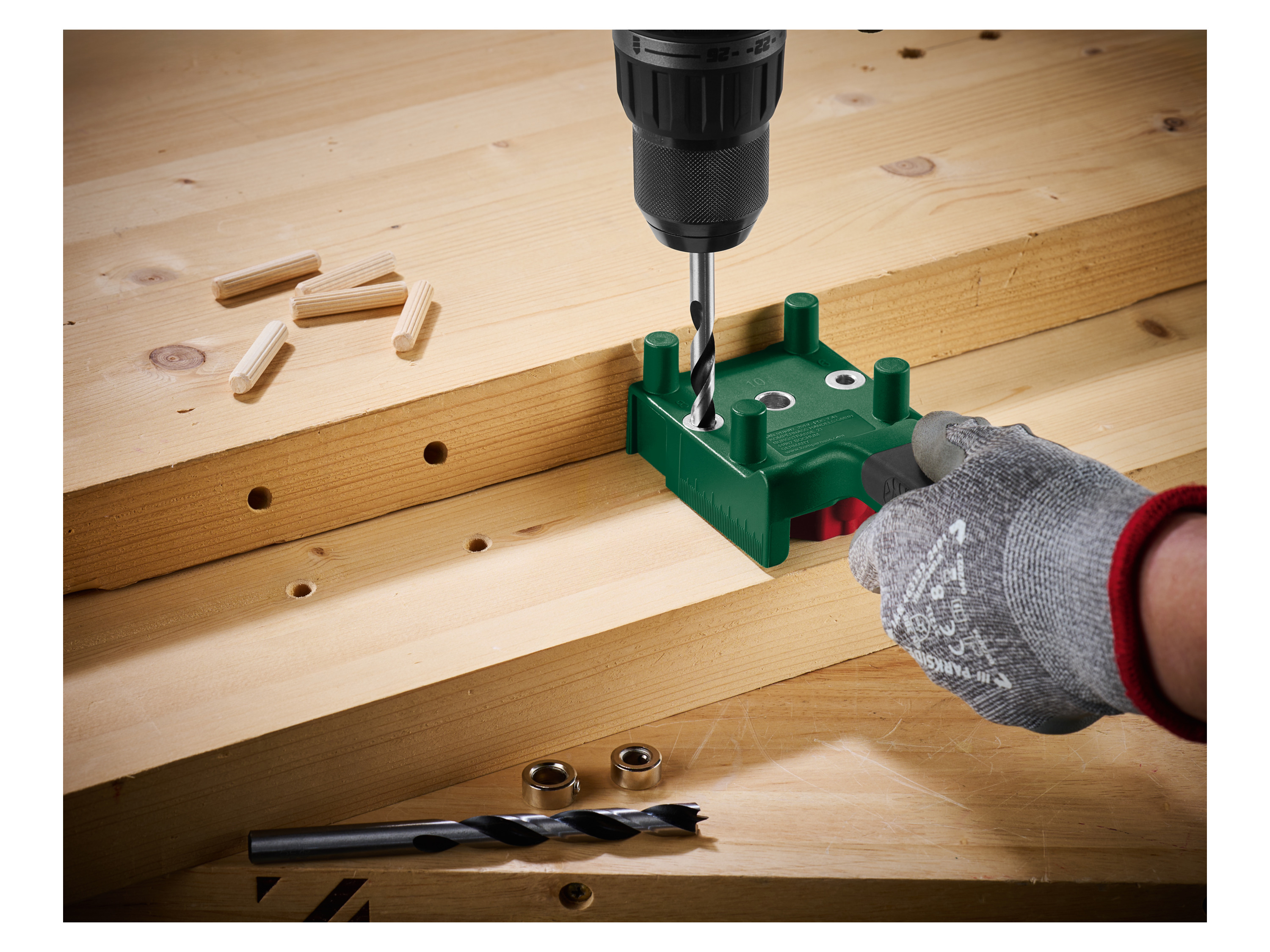 PARKSIDE® Bohrschablonen-Set / Bohr- und Dübel-Set