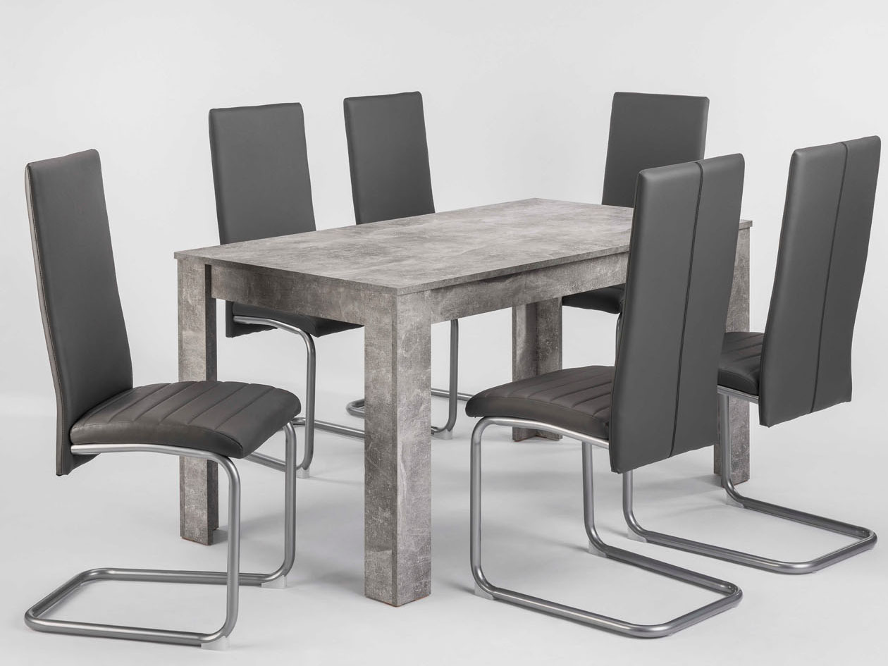 BYLIVING Esstisch Nepal (Beton, 140x80cm)