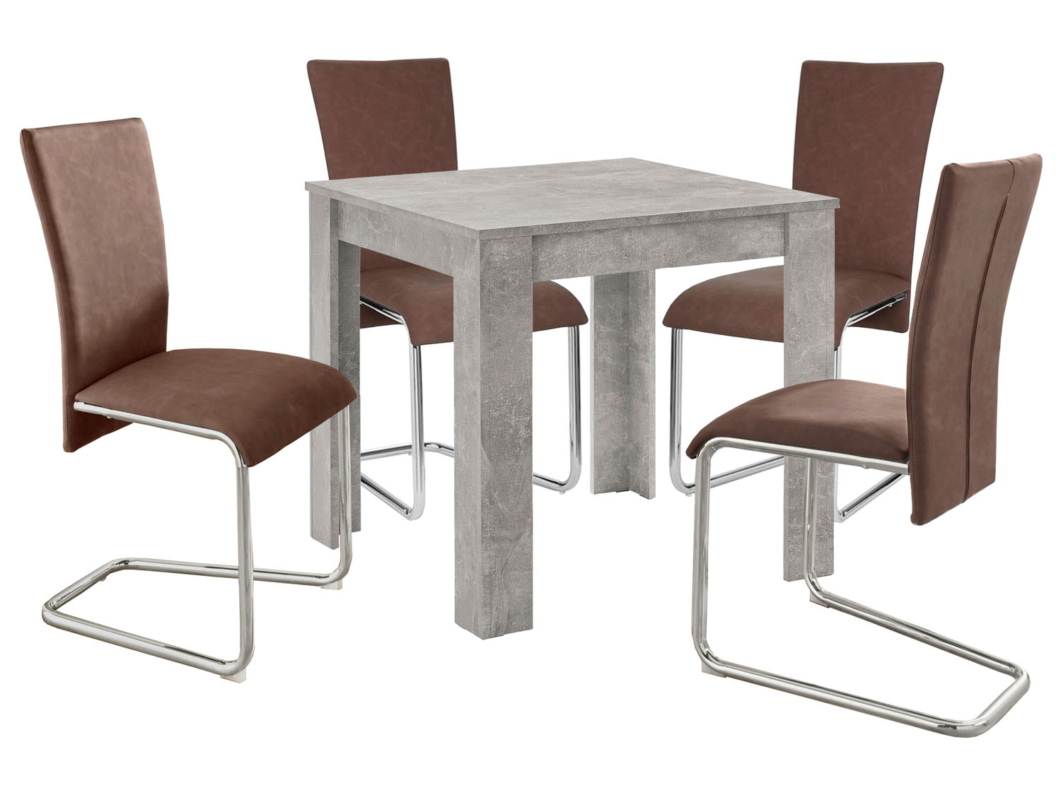 BYLIVING Esstisch Nepal (Beton, 80x80cm) Bild 3