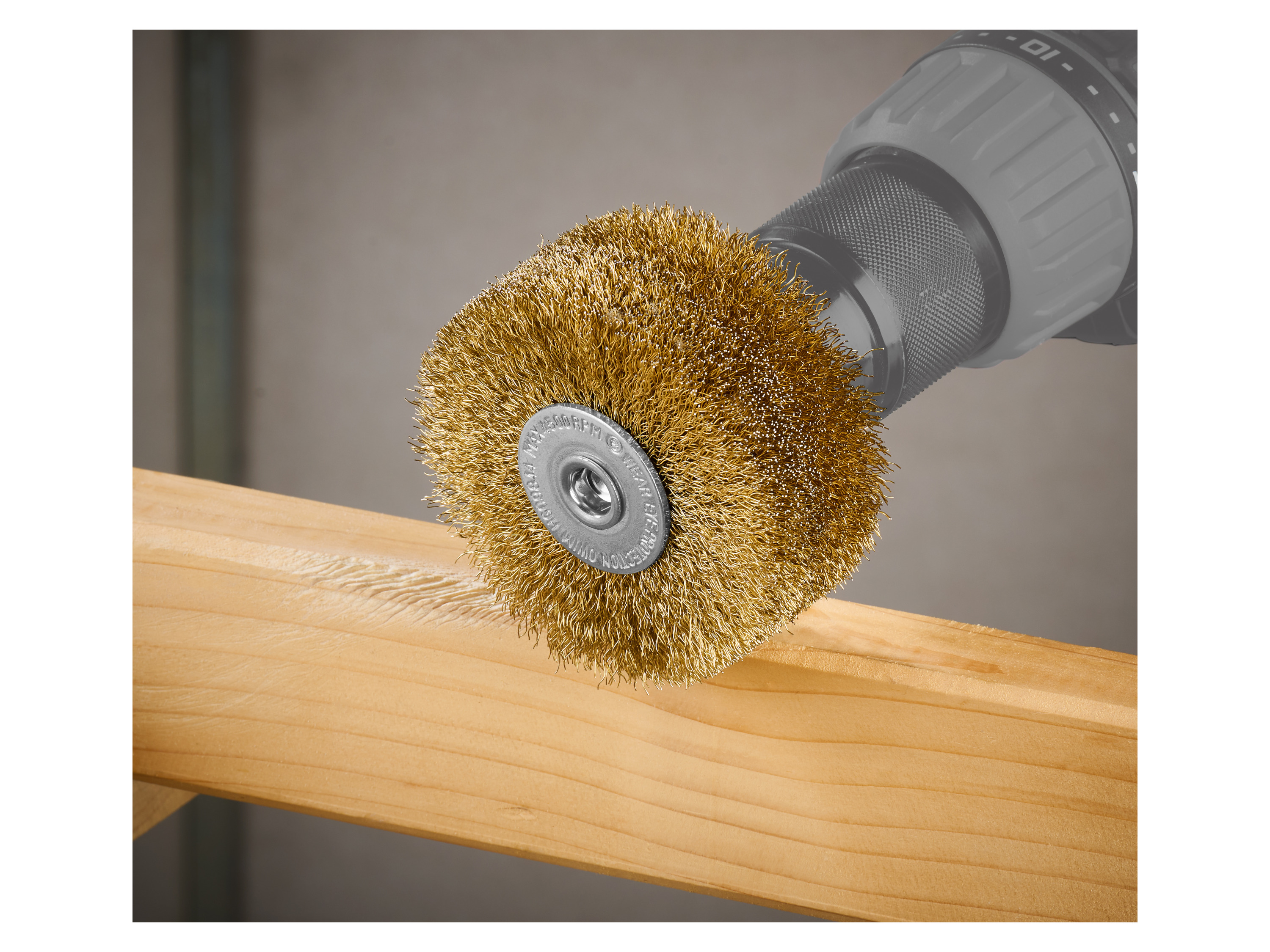 PARKSIDE® Rotorraspel / Holzstrukturbürste / Raspel- und Senkerset / Holzspaltbohrer (Holz-Struktur-Bürste)