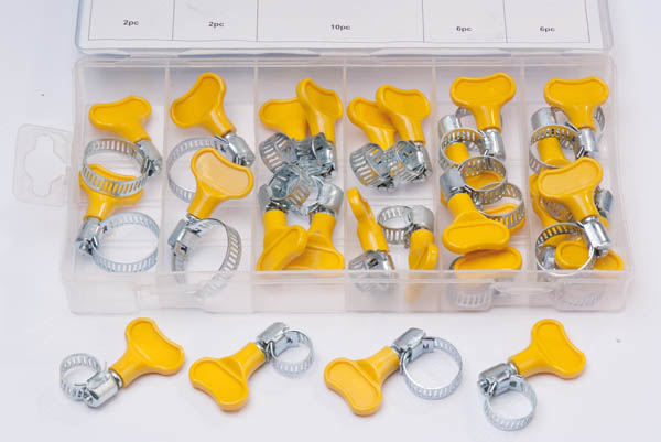 Westfalia Griff - Schlauchschellen Set 26-teilig, Edelstahl