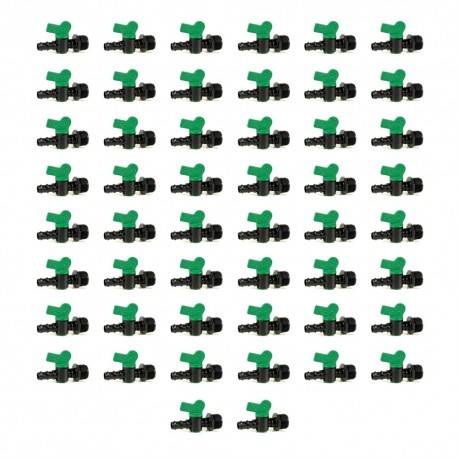 Global - 20 Mm Absperrhahn Für Tropfbewässerung X 3/4 'außengewinde (pack 50 Stück) Exclusives Angebot