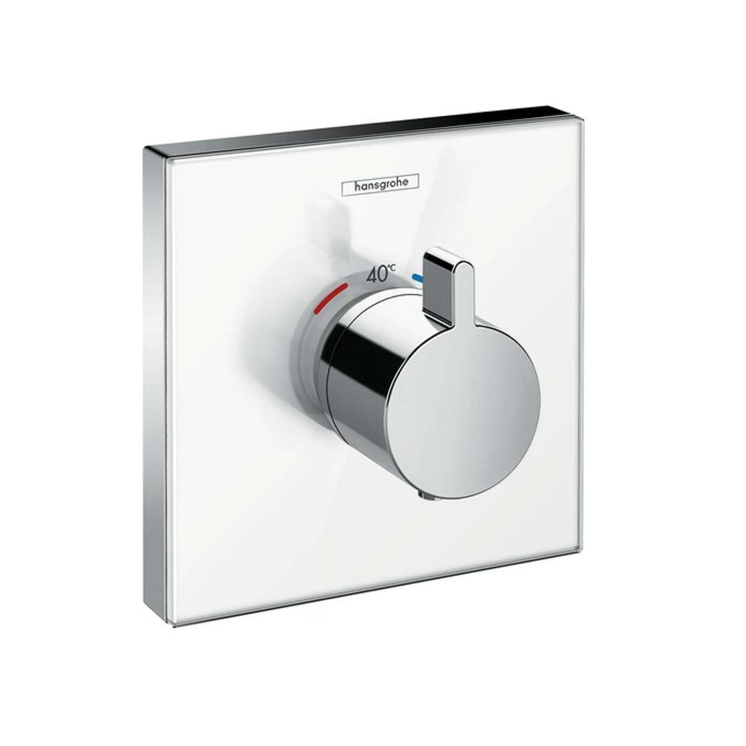 Shower Select Glass - Thermostat-duscharmatur Highflow - Unterputz, Weiß / Verchromt 15734400 - Hansgrohe