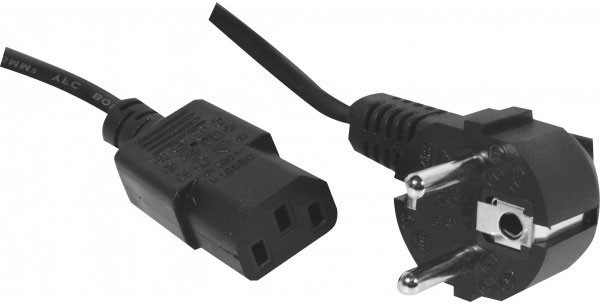 Standard-netzkabel Schwarz