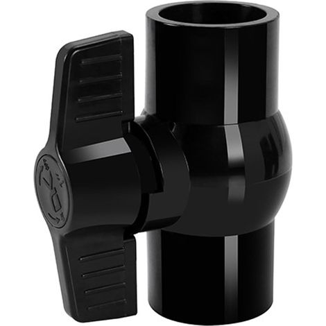 Pvc-kugelhahn, Rohrverschraubung, Kompakte Ausführung, Absperrventil Für Kaltwasserleitungen (schwarz, 25 Mm)