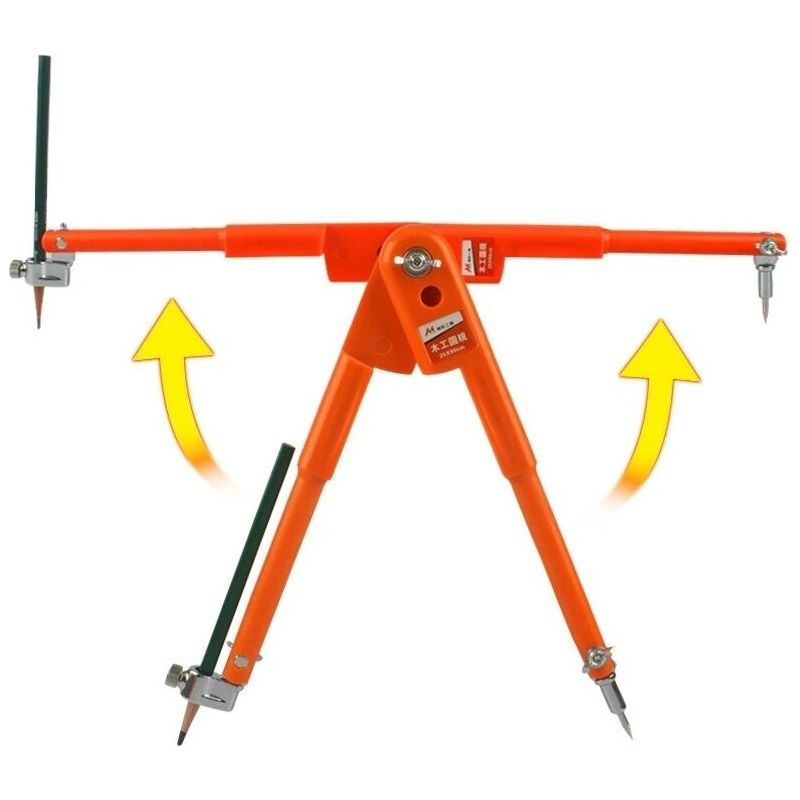 Green Mobility – 90 Cm Durchmesser Zeichen- Und Messzirkel Für Holzbearbeitung, Bastelarbeiten, Design Und Layout – S