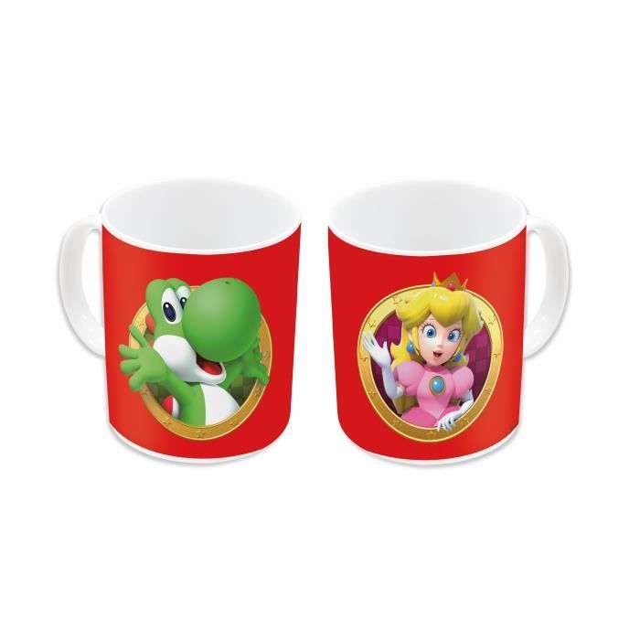 Tasse Aus Porzellan - Super Mario - Peach & Yoshi - 325ml - Spülmaschinenfest - Zeitgenössisches Design