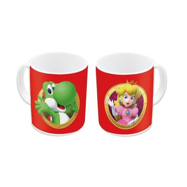 Tasse Aus Porzellan - Super Mario - Peach & Yoshi - 325ml - Spülmaschinenfest - Zeitgenössisches Design