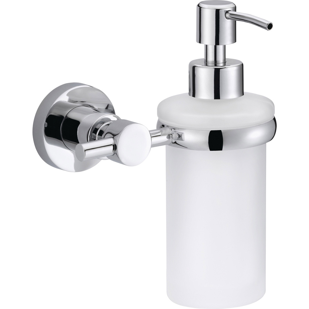 Tesa - Loxx 40281-00000-00 Seifenspender 200 Ml Chrom (glänzend), Weiß (satiniert)