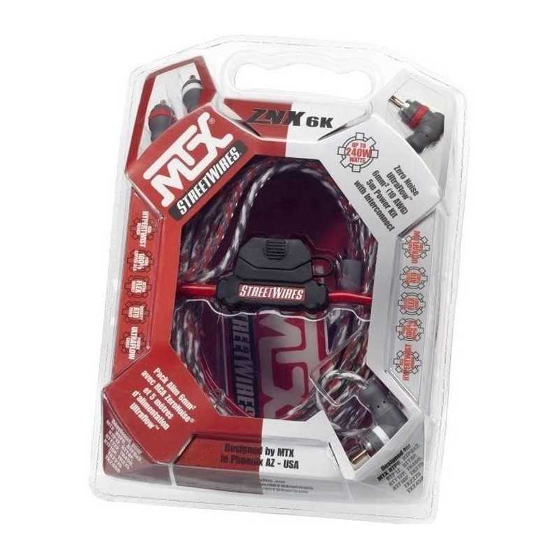 Mtx Znx6k Netzpaket 6mm² 5 Meter Stromkabel 0,7m Masse Rca Mit Sicherungshalter Und Zubehör