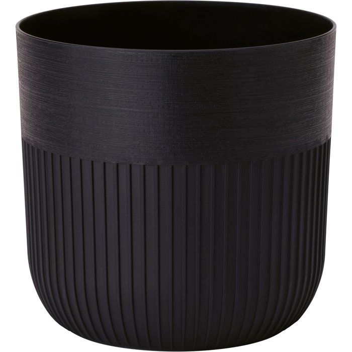 Runder Blumentopf - Garden Id - Luca Grande - Ø 40 - 41 L - H 40 Cm - Schwarz