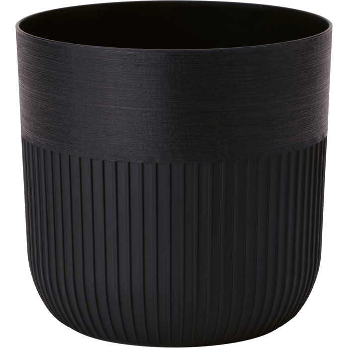 Runder Blumentopf - Garden Id - Luca Grande - Ø 30 - 17 L - H 30 Cm - Schwarz