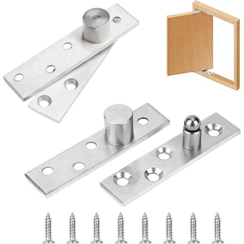 4er-pack 360° Drehbare Türbänder, Verdeckte Drehzapfenbänder Aus Edelstahl 75 X 17 Mm, Exzenterdrehzapfen