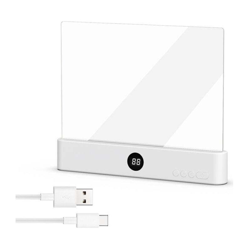 Bardusch Flache Led-leseleuchte, Ideal Zum Lesen Im Bett, Mit Leselicht Für Buchseiten Und Augenschutz – Weiß