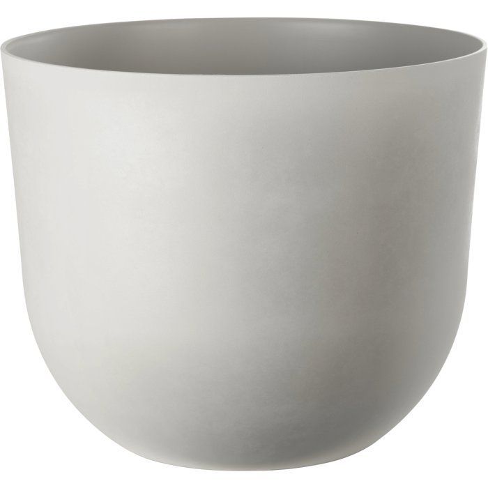 Runder Blumentopf - Garden Id - Swing Rund - Ø 30 - 13 L - H 25 Cm - Weißer Stein