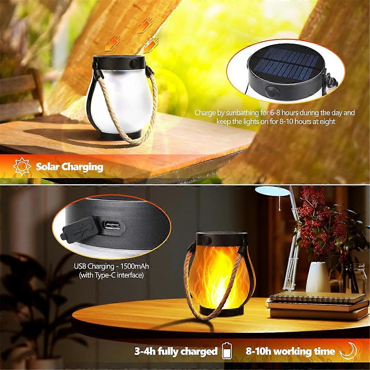 Lampes Solaires De Jardin À Effet Flamme Vacillante [jun]