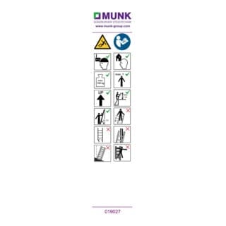 MUNK Hinweis-Aufkleber Produktaufkleber für Arbeitspodest 200kg 20 Stück
