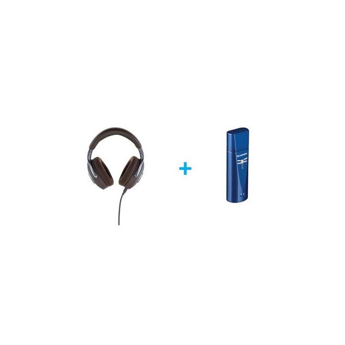 Ein Offenes Circumaurales Headset Mit Und Ohne Kabel Focal Hadenys Braun + Ein Audioquest Dragonfly Blau Kobalt Kopfhörer-verstärker-dac