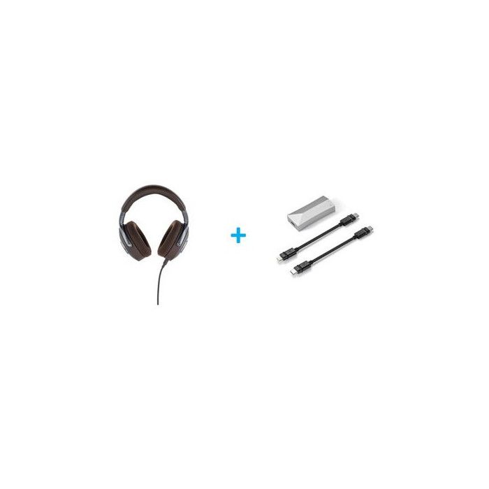 Ein Offenes Circumaurales Headset Mit Und Ohne Kabel Focal Hadenys Braun + Ein Hi-fi Dac-adapter Astell&kern Ak Hc-4 Usb-c Zu Lig