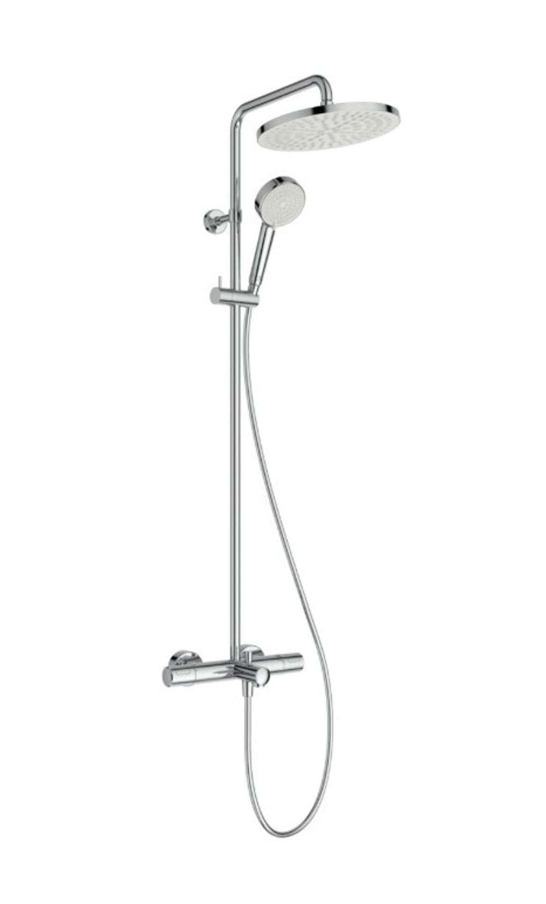 Ideal Standard Ceratherm T25n - Duschset Mit Wannenthermostat, Durchmesser 26 Cm, 2 Strahlen, Verchromt A8479aa