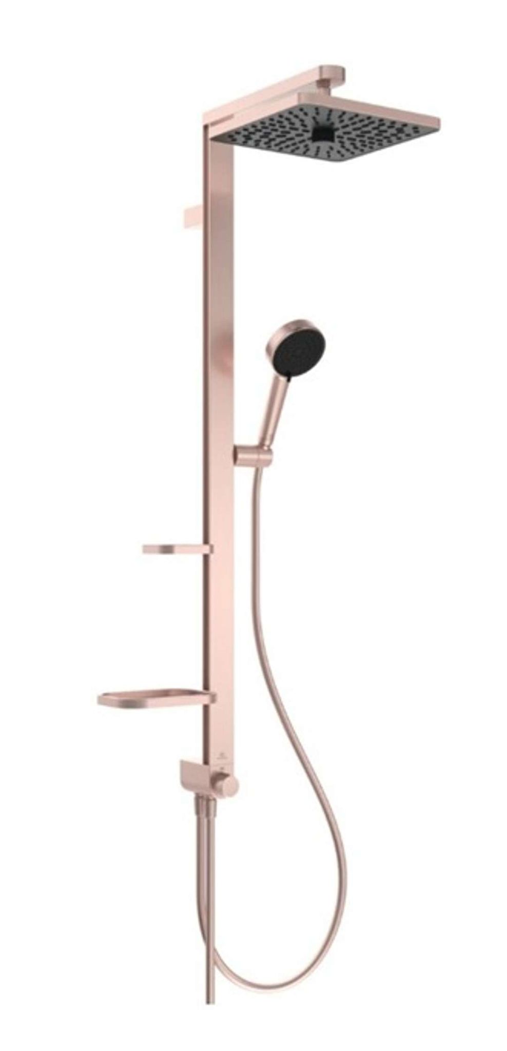 Ideal Standard Ceratwist Alu+ - Duschset Ohne Armatur, 26x26 Cm, 2 Strahlarten, Rosé Be213ro