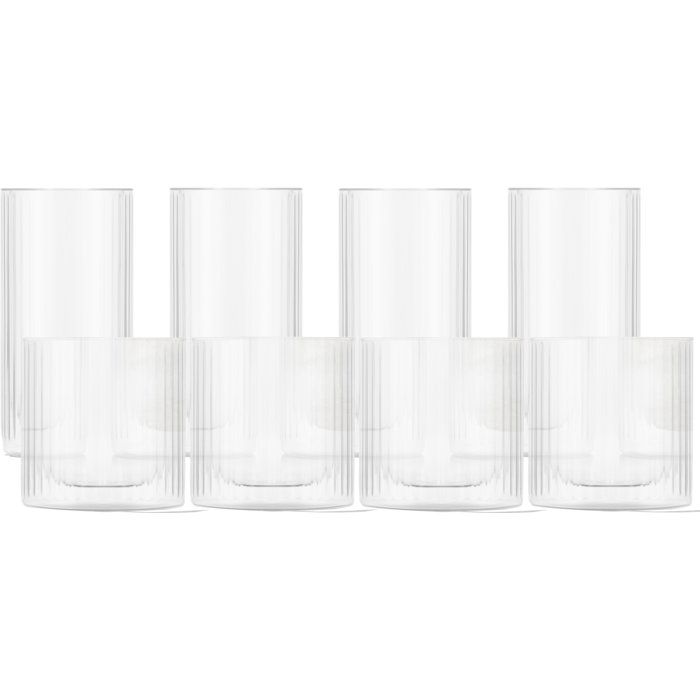 Bar-set - Bodum - Douro - 4 Whiskygläser 0,3 L + 4 Gin & Tonic Gläser 0,28 L - Doppelte Wand