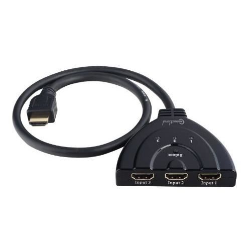 Hdmi-switch - Connectland - Ds-hdmi-3p-0301d - 3 Ports - Led-anzeige - Schwarz