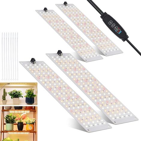 Set Mit 4 Vollspektrum-led-pflanzenlampen Mit 540 Leds, Für Den Innenbereich, Mit Timer, 10 Helligkeitsstufen [energieklasse B]