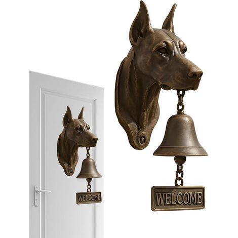 Vintage-außentürklingel – Türklingel Mit Hundekopf-motiv – Vintage-gartenklingel Für Hausbesitzer Und Landhäuser