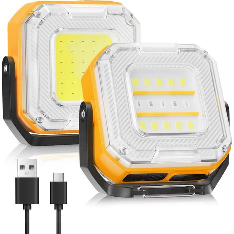 Led-arbeitsleuchte Für Mechaniker, Wiederaufladbare Led-arbeitsleuchte 1200 Lm, Wasserdichte Magnetische Led-lampe Für Büro, Camping, Baustelle, Mechaniker [energieklasse A]