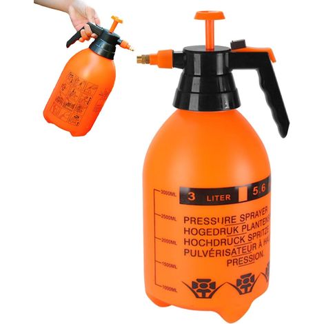 Drucksprüher, 3-liter-pumpsprühflasche Mit Arretierbarem Auslöser, Stufenlos Einstellbar, Tragbare Sprühflasche Für Haus Und Garten