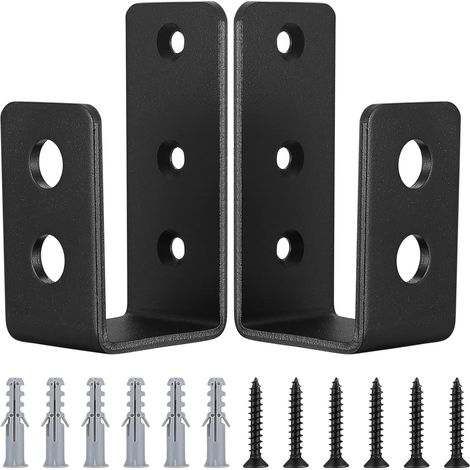 Zwei U-förmige Stahlverriegelungswinkel, Geeignet Für 2x4-zoll-holz, Zur Verstärkung Von Türen. (flache Oberseite)