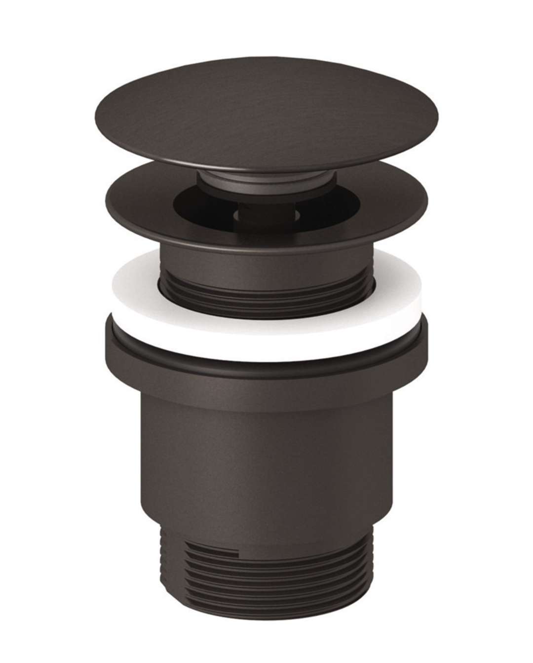 Kludi - Waschbeckenablauf, Push-open, Gebürstetes Gunmetal 10426n2-00
