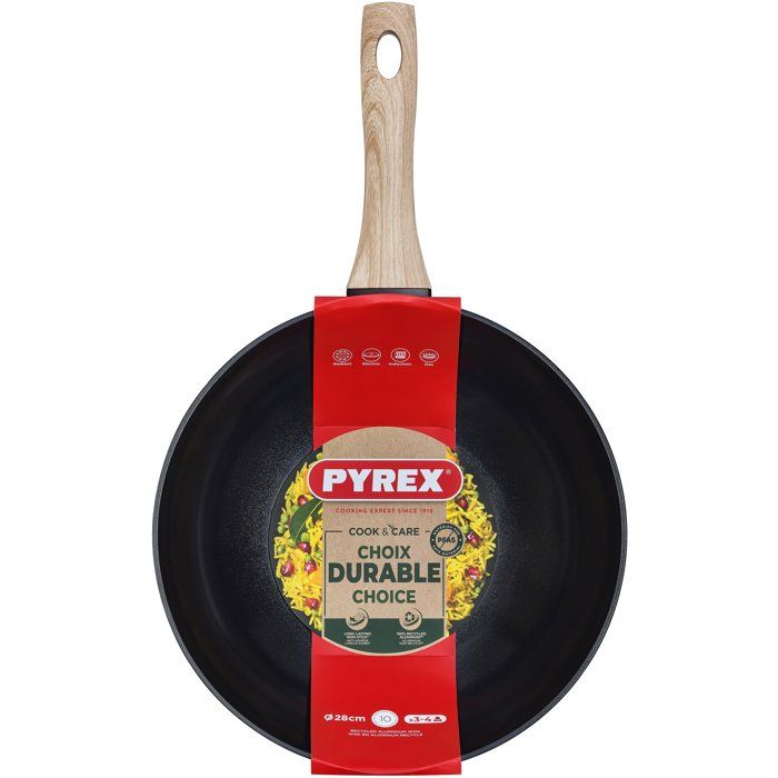 Wok - Pyrex - Cook & Care - 28 Cm - Antihaft - Induktion - Ohne Pfas