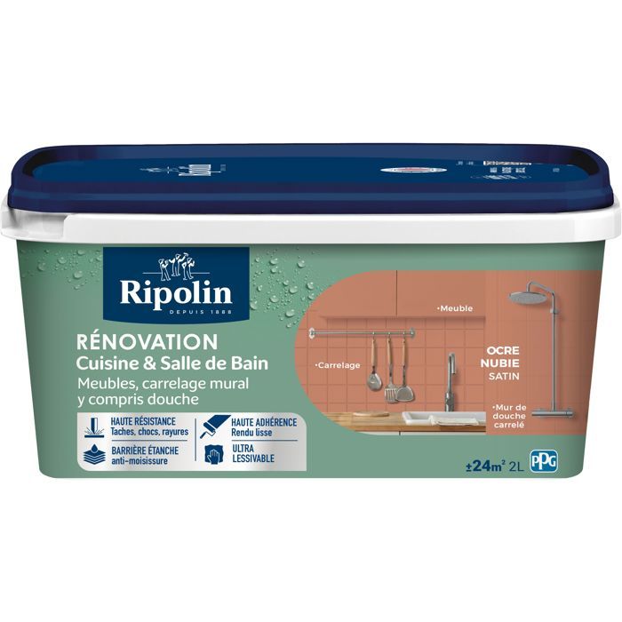 farben Renovierung Küche Und Bad - Nubien-ocker - Satin - Ripolin - 2l