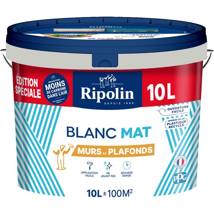 Wand- Und Deckenfarbe - Weiß - Matt - Ripolin - 10 L - Sonderedition Zweischicht