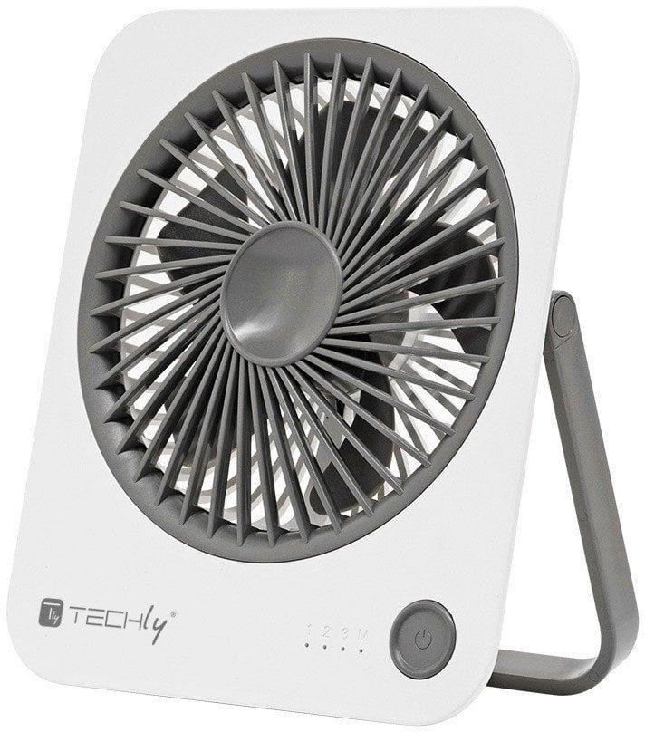Ventilator Techly Ic-fan-dsk1wg Kabellos 1200mah Wiederaufladbar