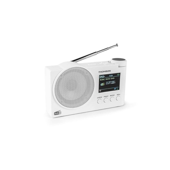 Radio Dab Und Bluetooth-lautsprecher - Thomson - Rt400dabbtwh - Dab+/fm - Bluetooth - Batterie 1500mah/usb-c
