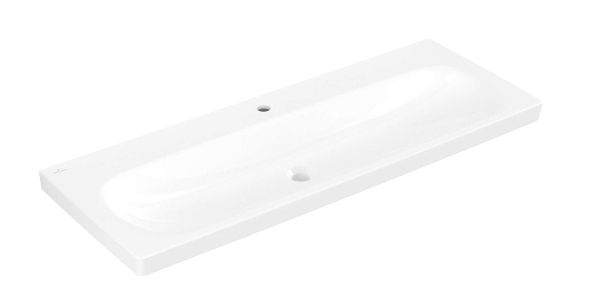 Villeroy & Boch Skyla - Waschbecken 120x46 Cm, Ohne Überlauf, Armaturenbohrung, Ceramicplus, Stone White 5a51c1rw
