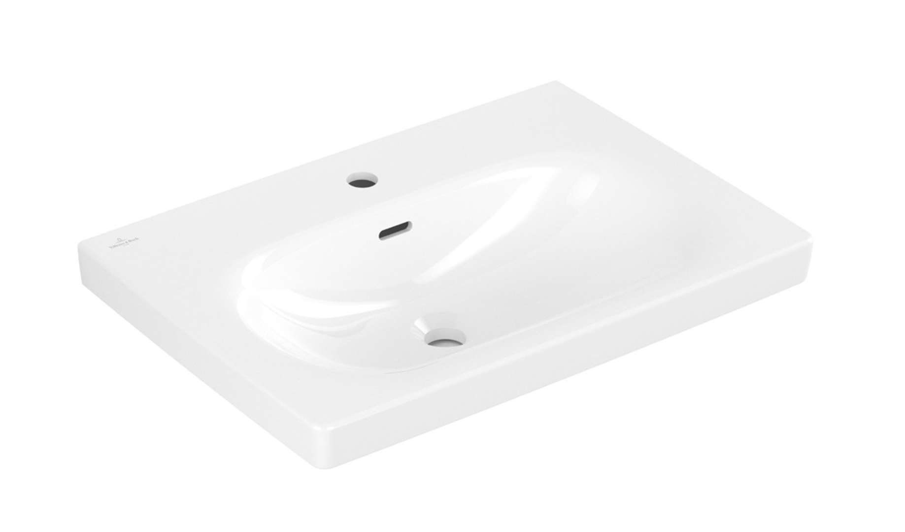 Villeroy & Boch Skyla - Waschbecken 65 X 46 Cm, Mit Überlauf, Hahnloch, Ceramicplus, Alpinweiß 5a5165r1