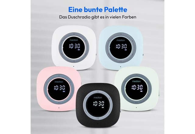 Duschradio - Medion - Fm - Bluetooth - Ipx6 - Befestigungssaugnapf - Schwarz