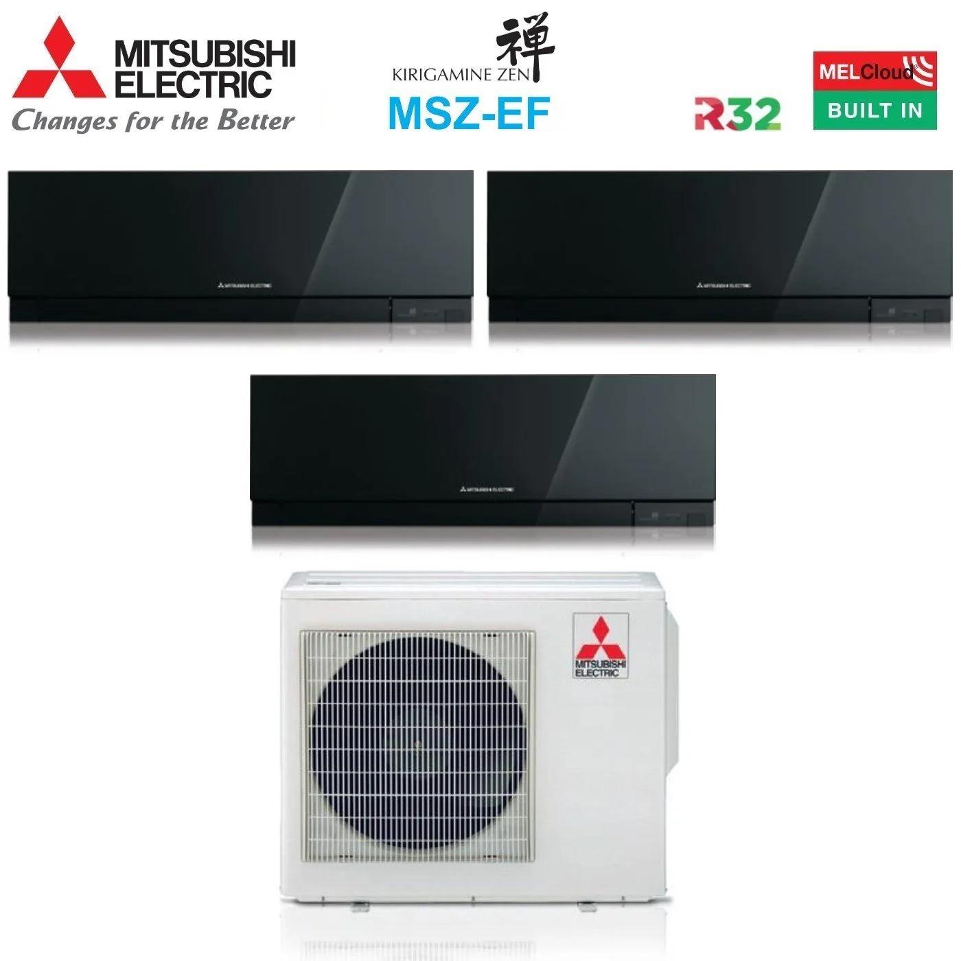 Klimagerät Mitsubishi Electric Kirigamine Zen Schwarz 9000 Bis 15000 Btu
