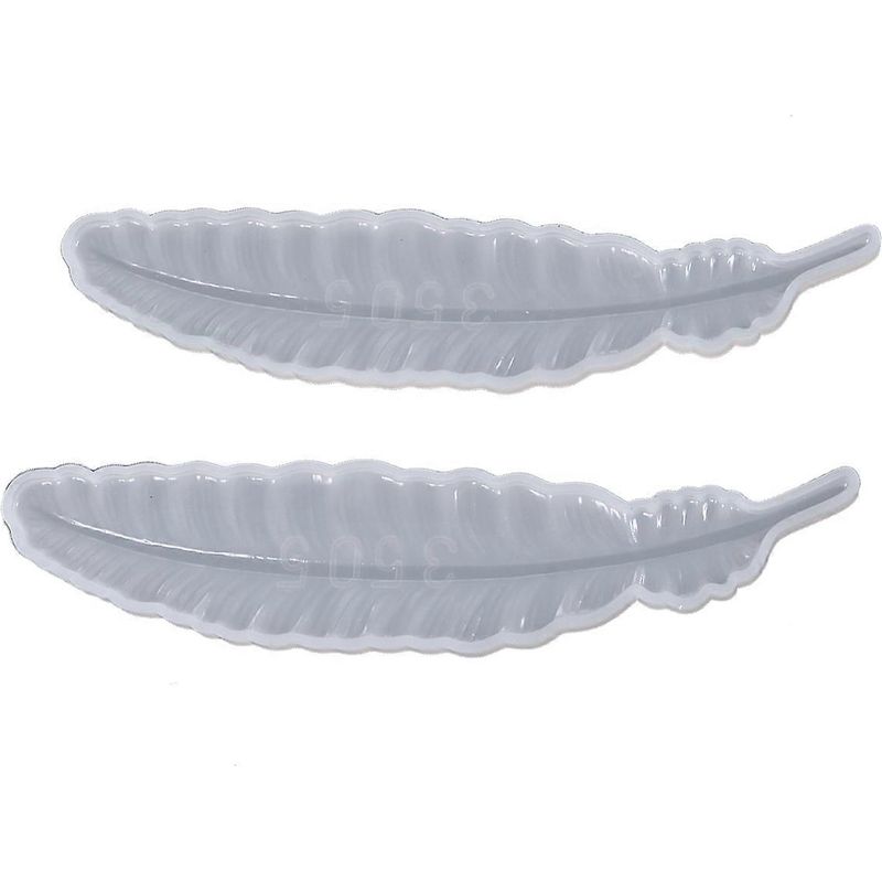 Silikonformen In Federform, Formen Für Kreative Lesezeichen, Schmuckherstellung Und Andere Diy-projekte – 16,1 X 4 Cm – Weiß