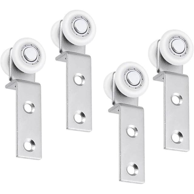 Stück 20-mm-schiebetürrollen, Metall-lagerrollenblock Zum Biegen Von Rohren, Schrankrolle Mit Zwei Kunststoffrädern Für Schiebetüren, Fenster Und Schränke