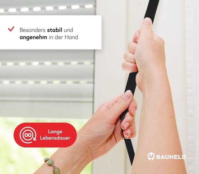 BAUHELD 50m Rolladengurt 23mm - Schwarz