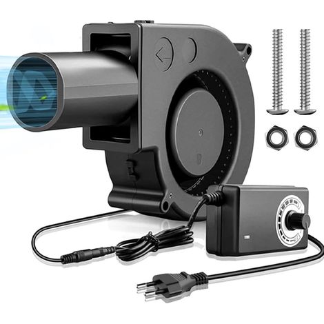 Radialventilator 12 V, Ac 220 V, 93 X 77 Mm, Ec 240 V, Mit Steuerung Für Haushaltsgeräte, Heizung, Grill, Picknick Und Kamin