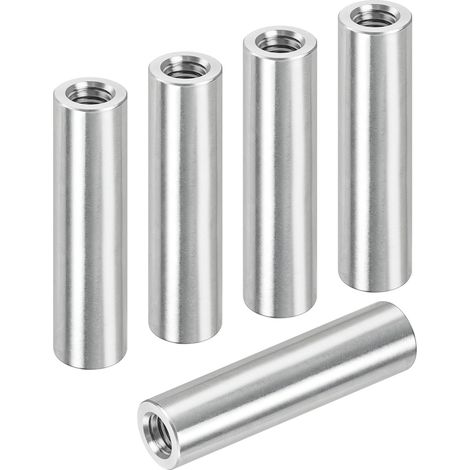 Runde Gewindehülsen M5 X 30 Mm, 5er-packung, Edelstahl 304, Runde Verbindungsmuttern, Lange Muttern, V2a-innengewinde, Distanzhülsen, Kupplungsmutter