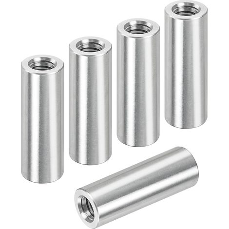 Satz Mit 5 Runden Gewindehülsen M10 X 50 Mm Aus Edelstahl 304 – Runde Verbindungsmuttern – Lange V2a-verbindungsmuttern – V2a-innengewinde – Distanzhülsen – Stangenmutter