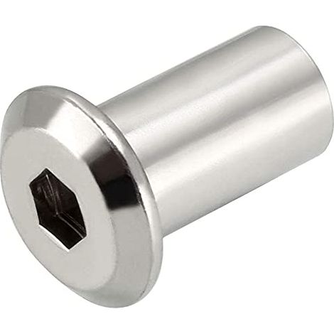 M6x12 Innensechskantschrauben, Flachkopf-innensechskantmuttern Für Möbel, Verzinkte Innensechskantmuttern, Für 6-mm-schrauben (25er-packung)