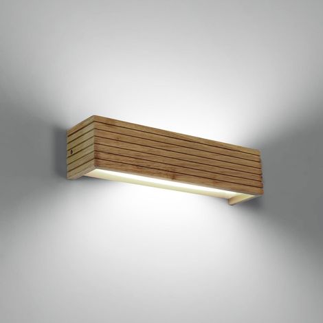 Led-wandleuchte Aus Holz, 18 W, Moderne Wandleuchte, Holzlampe, Kaltweiß 6500 K, Für Schlafzimmer, Wohnzimmer, Flur, Treppenhaus [energieklasse E]